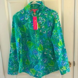 Lilly Pullitzer Skipper Popover “Botanical Green in a Flutter”